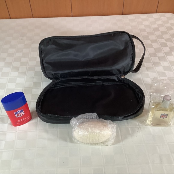 New NFL Black Toiletry Bag with Cleveland Browns Logo w/ soap, cologne, ect - Picture 2 of 2